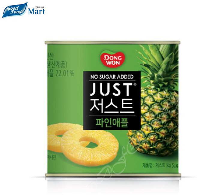 동원 저스트 노슈가 파인애플 통조림, 425g, 1개