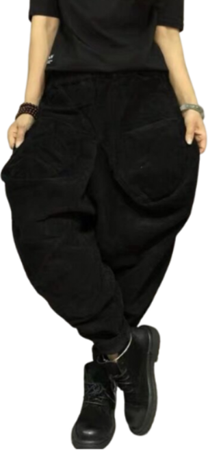 봄 가을 코듀로이 배기 팬츠 여자 환절기 똥싼바지 패션 몸빼 항아리 승마 바지 뉴타임즈 12CW3001