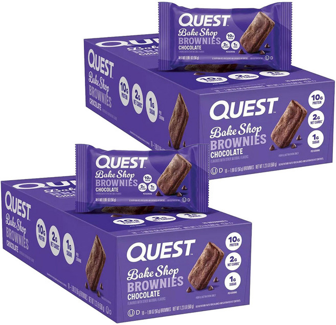 퀘스트뉴트리션 베이브 샵 브라우니 초콜릿 맛 10개입, 2개, 560g