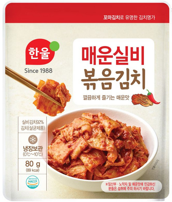 한울 매운실비볶음김치80g, 1개, 80g