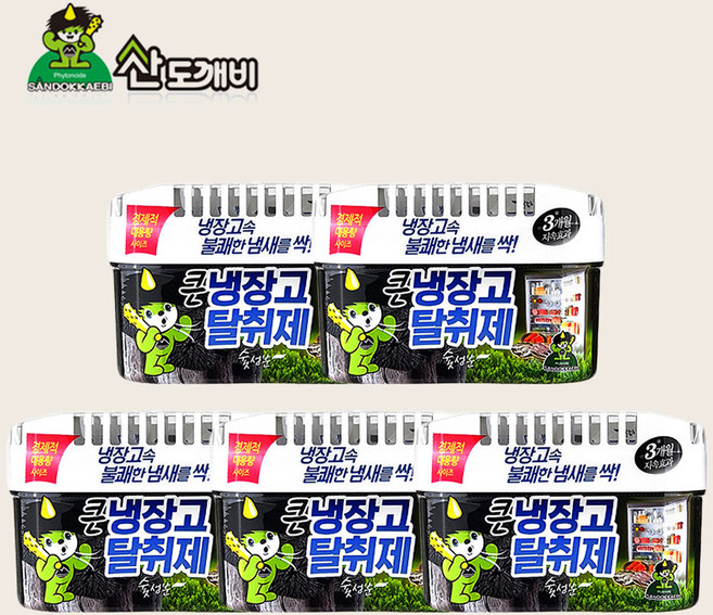 냉장고 탈취제 숯 냉장고 냄새제거 산도깨비, 420g, 5개