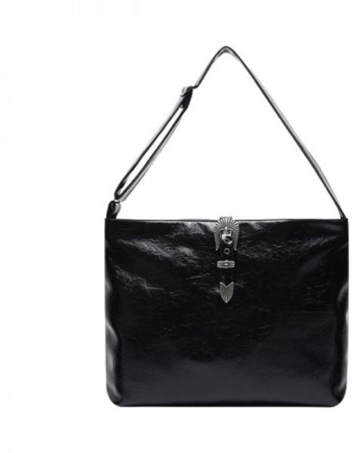 WESLEYHYUSTON Theo western buckle tote bag black