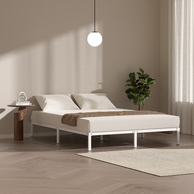 라이프소 침대 프레임 매트리스 깔판 받침대 견고함 높이 25cm, 화이트