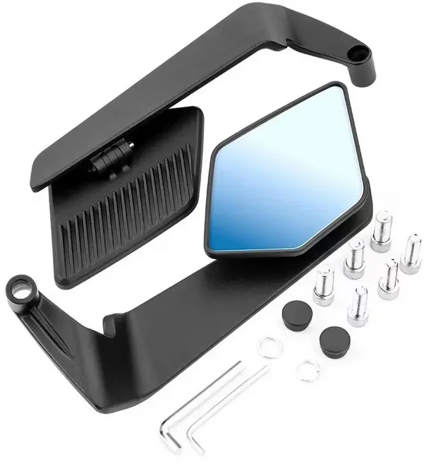 혼다 FORZA750 범용 오토바이 조절식 사이드 백미러, 01 파란색