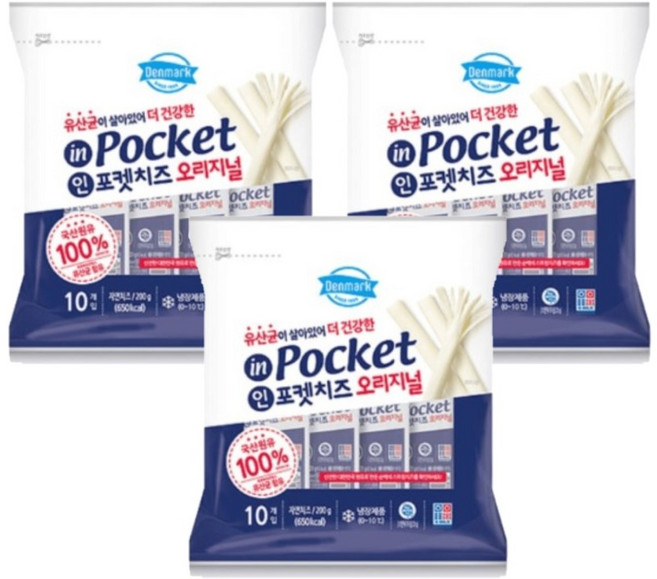 동원 덴마크 인포켓치즈 오리지널, 30개, 20g