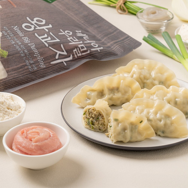 네니아 우리밀 왕교자 1kg(35g x 28개 내외), 35g, 1개