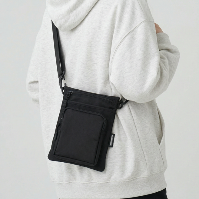 [담앤드솜 담솜온] 담비 크로스백 여행용 미니 슬링백 생활방수 경량 힙색 남녀공용 담앤드솜