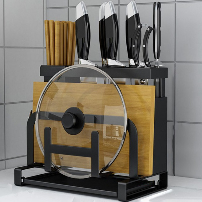 플랜와이 만능 다용도 정리 거치대, 스탠드 블랙, 1개