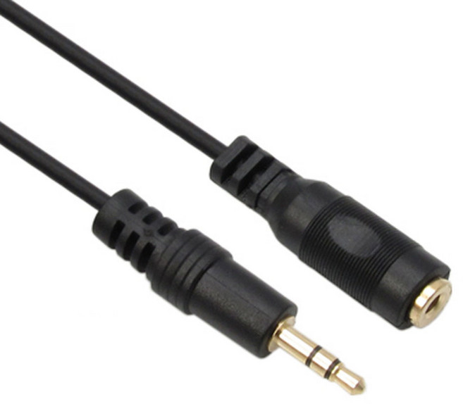 넷메이트 3.5mm 스테레오 AUX 연장케이블 2m NMA-ST200F, 블랙