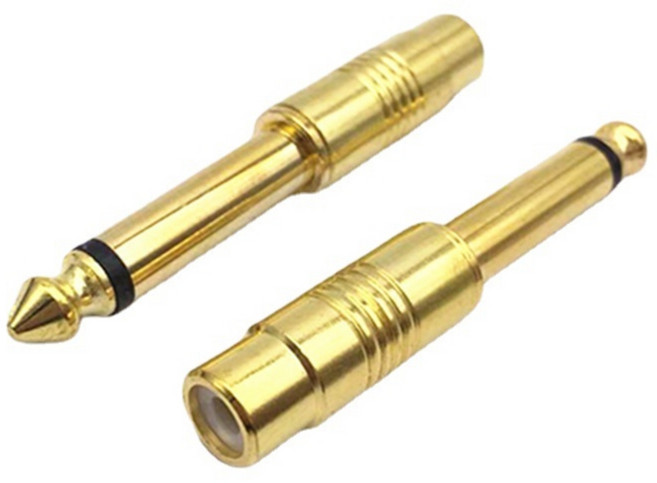 RCA 55 오디오 잭 앰프 믹서 헤드폰 이어폰 변환젠더, 1개