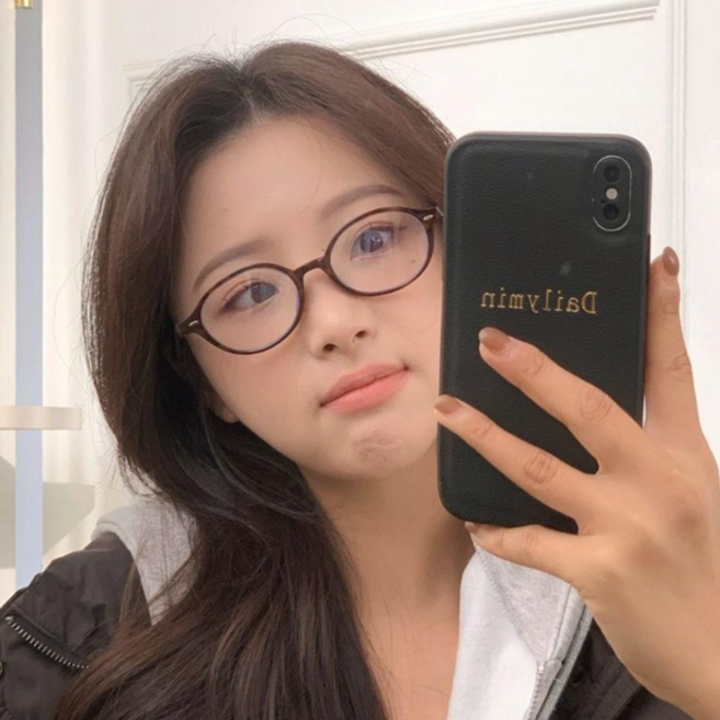 샤콘 블루라이트차단 라운드 뿔테 안경 4color / 오벌형 레오파드 투명 안경테 남녀공용 비바