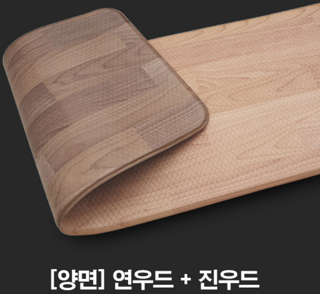 현실남매 샤이닝스타 북유럽 감성 주방매트, 3(양면)연우드+진우드