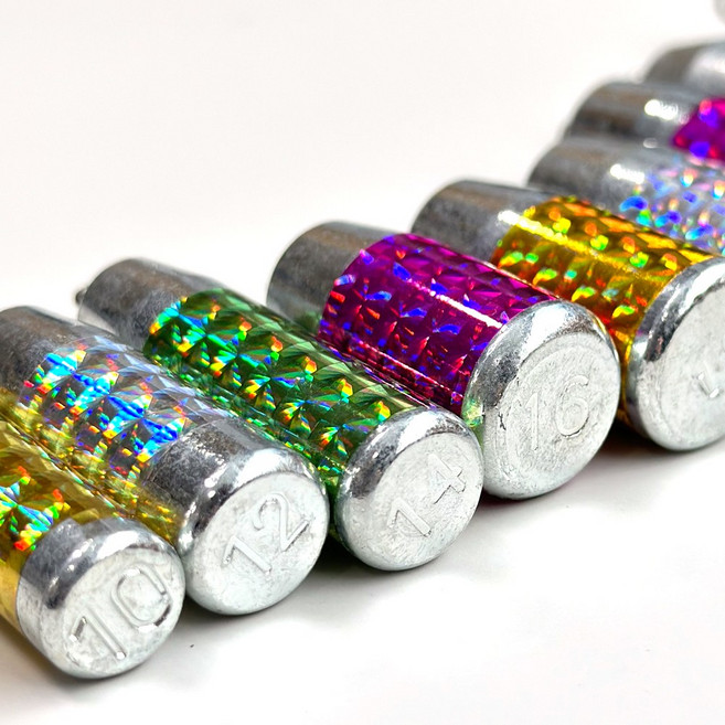 아싸낚시UST 홀로그램 테이프 낚시봉돌 회전추 낚시추 선상추 문어쭈꾸미, 1세트