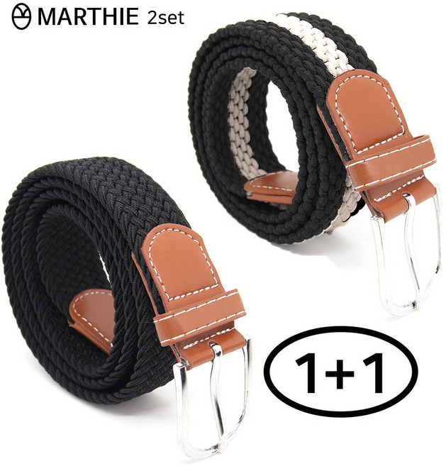 [1+1]마르떼 캐주얼 밴드 스판벨트 2개 세트 SPBS 19가지 디자인