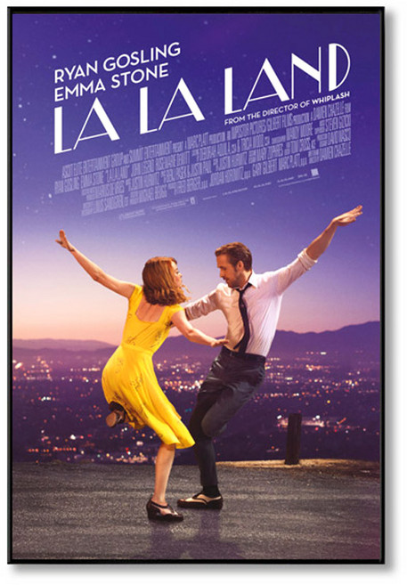 포스터리 프리미엄 아크릴 압축 영화 포스터 액자 감성 영화 아크릴 무프레임 압축 포스터 어바웃타임 비긴어게인 거실 침실 인테리어 소품 집들이 선물, NF04-라라랜드