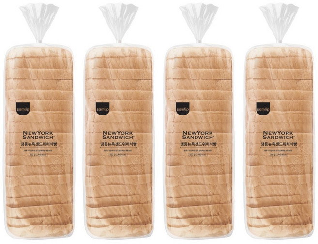 올찬 뉴욕샌드위치 식빵 990g 4봉, 4개