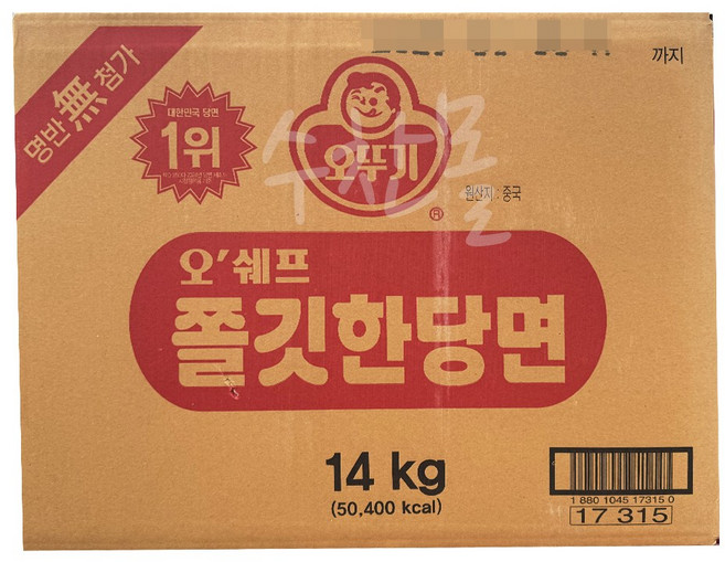 오뚜기 오쉐프 쫄깃한 당면, 14kg, 1개