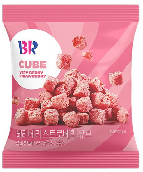 배스킨라빈스 베리베리 스트로베리 큐브, 52g, 1개