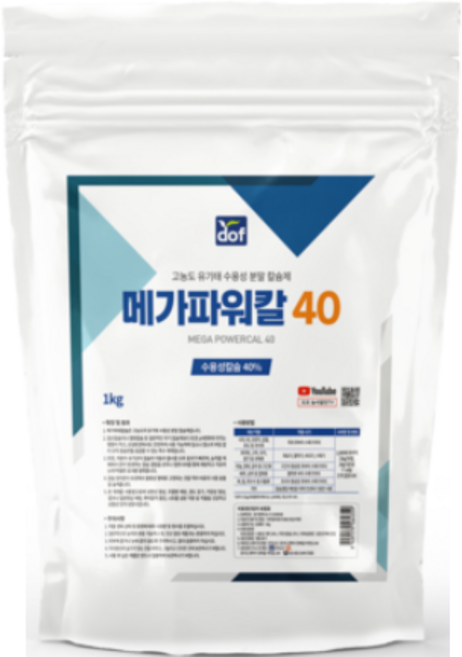 도프 메가파워칼40 1kg / 더블킬레이트 고농도 유기칼슘 팁번 무름 열과예방 세포벽강화, 1개, 1L