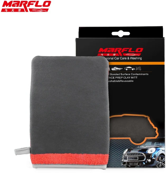 매직 클레이 바 세척 장갑 자동차 청소 도구 자동 케어 타월 자세히 클린 천 Marflo 미트, 1개, Red clay mitt Heavy - 쿠팡