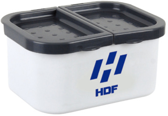 해동조구사 사각 EVA 미끼통 HT-1044 L사이즈, 화이트블랙, 1개