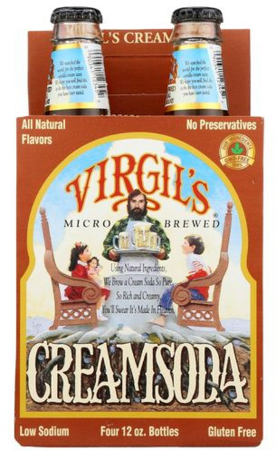 버지스 크림 소다 - 4개 팩 (2개 팩) Virgil's Cream Soda - 4 per pack (Pack of 2), 355ml