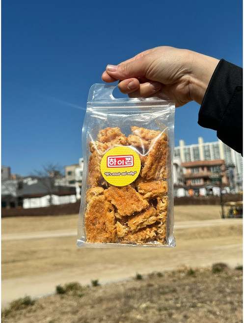 오븐에 구운 수제 라면땅 (기본맛.매운맛) 간식 2인.4인 스낵 과자 어른들 안주 마요라면땅 탕비실간식 손잡이 지퍼팩, 230g, 1개, 2인 기본맛 지퍼팩