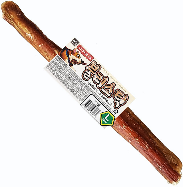 불리스틱 L사이즈 중형견/대형견 슈퍼렉스, L30cm(2개입), 75g, 1개