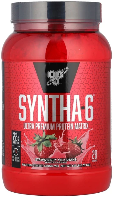 BSN Syntha-6 울트라 프리미엄 프로틴 매트릭스 딸기 밀크셰이크 1.32kg(2.91lbs), 1개, 1.32kg - 쿠팡