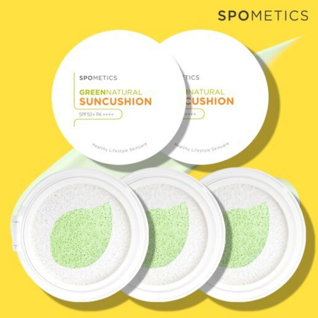 스포메틱스 그린네츄럴 BIG 선쿠션 본품2+리필3 세트, 1개, 125g