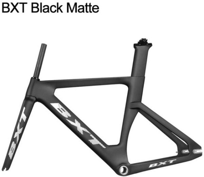 자전거 프레임 BXT 포크 안장봉 T800 고정 기어 탄소 트랙 세트가 있는 전체 레이싱, 01 BXT Black Matte, 1개