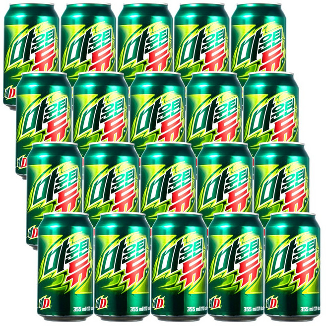 마운틴듀 롯데칠성음료, 355ml, 20개