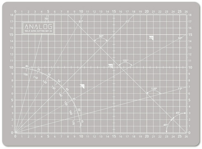 아날로그라이프 양면 셀프힐링 울트라 칼라 커팅매트, 블랙 + 그레이