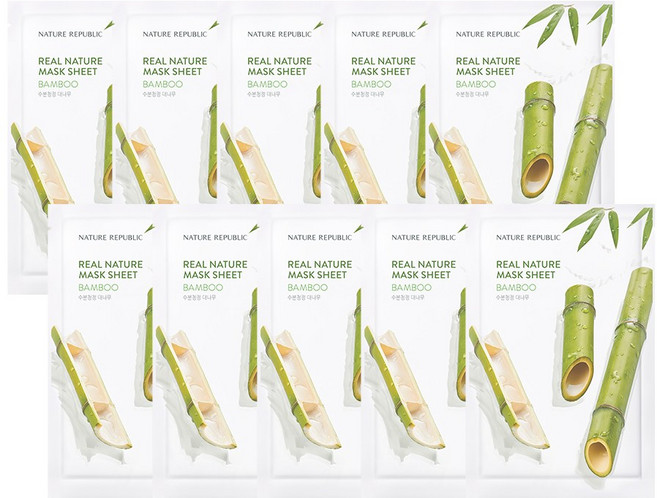 네이처리퍼블릭 리얼 네이처 대나무 마스크팩, 30개, 1개입