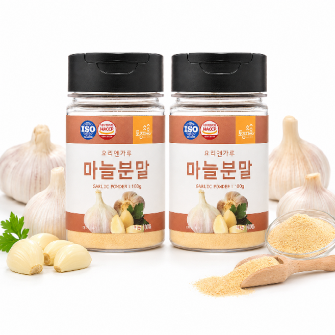 토종마을 [요리앤가루]HACCP인증 마늘분말 100g X 2통, 2개