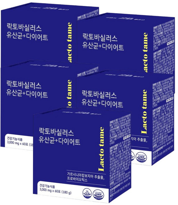 락토테미 락토바실러스 유산균다이어트, 180g, 5개