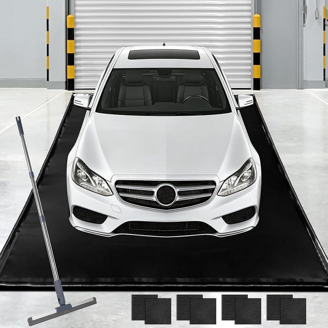 ToLanbbt 7'9\" x 16.4' Garage Floor Mat 강력강화형 Water Containment Mat with 1.2\" Raised Edges Protec, 7'9" x 16'