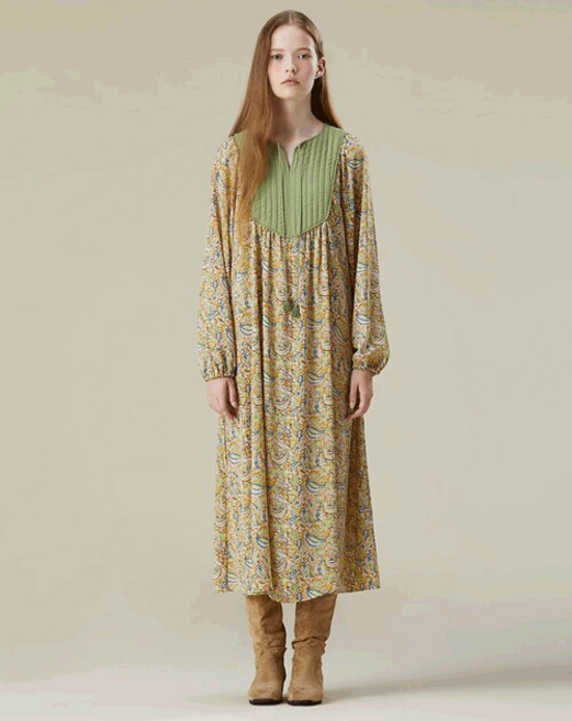 써스데이아일랜드 정상가-329000원Thursday Island 퀼팅 페이즐리 패턴 원피스T236MOP165W 340782