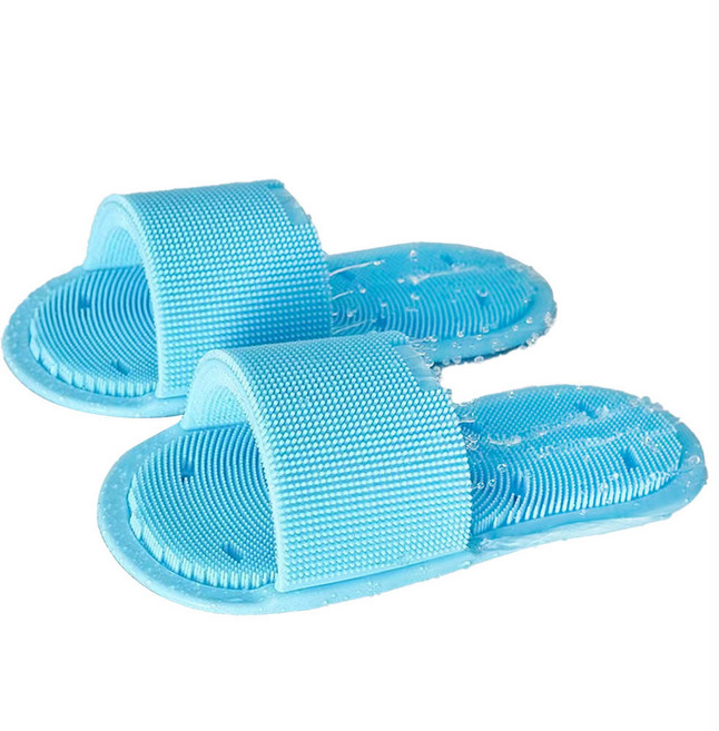 깔끔더하기 발세척 슬리퍼 발바닥 풋브러쉬 매트, 2개, 1개입, 스카이블루