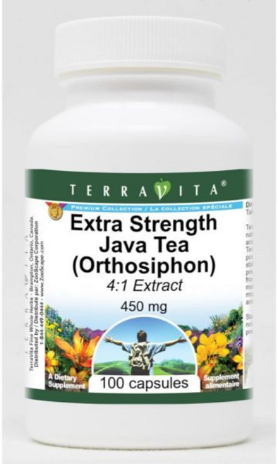 녹차 충치 금연 피부 엑스트라 스트렝스 자바 티 (오르토시폰) 4:1 추출물 450mg (100캡슐 ZN: 511045), 1