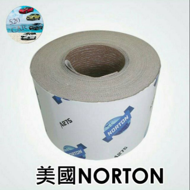 NORTON諾頓 乾濕兩用 耐磨 適用於金屬 木材 DIY, 1個, 整捲背植絨砂紙,#100