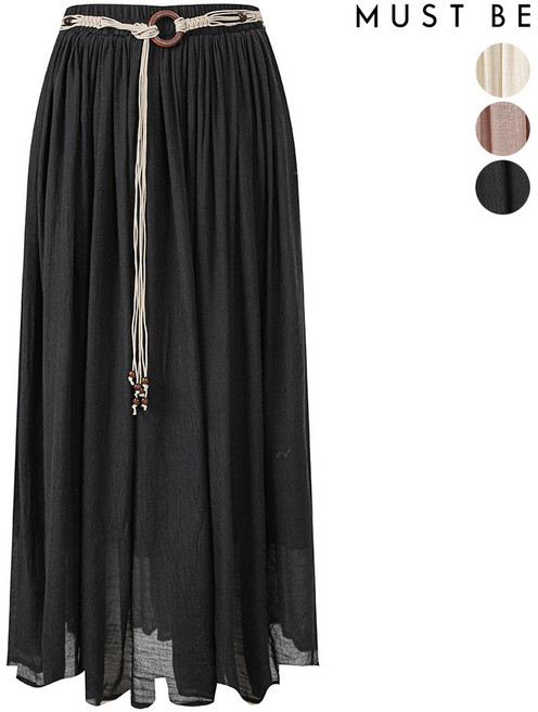 머스트비 여성 보헤미안 로프 벨트 스커트