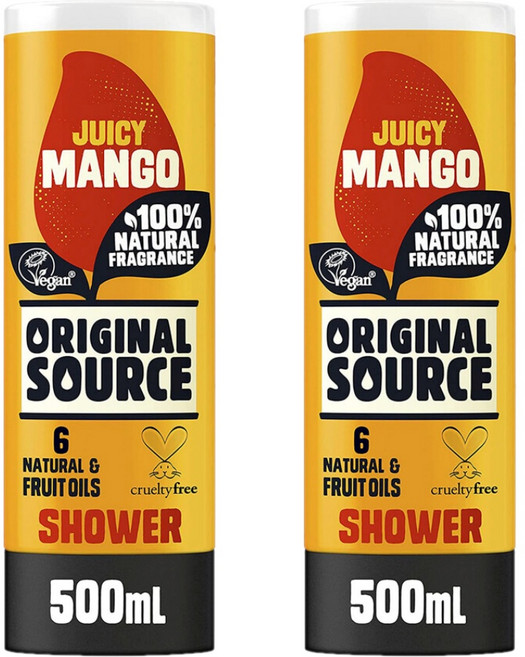 오리지널 소스 쥬시 망고 샤워젤 Original Source Mango Shower Gel, 2개