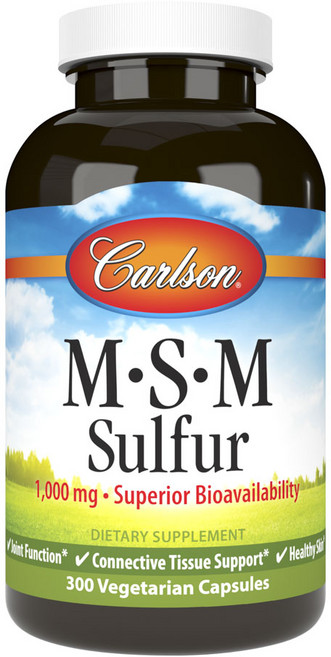 Carlson MSM&硫植物膠囊 1000mg, 300顆, 1罐