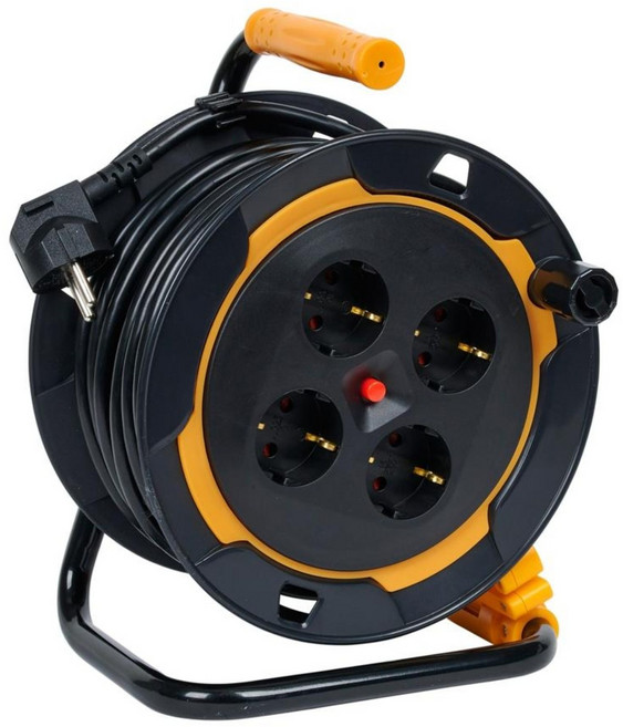 세이즈 미니 전선릴 접지 전기연장선 R3-15M-1.5SQ-레드, 허니, 1개, 15m