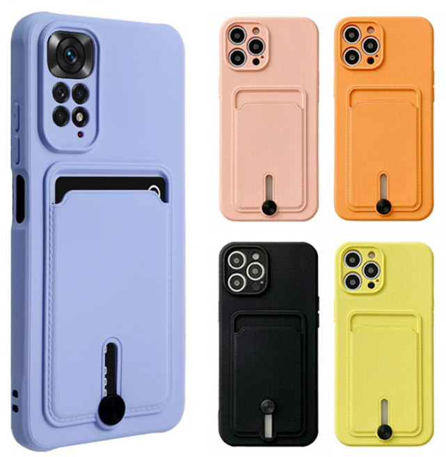 샤오미홍미노트11 10 9 s 프로 프로맥스 4G 5G 파스텔 컬러 젤리 카드 수납 풀커버 범퍼 핸드폰 케이스