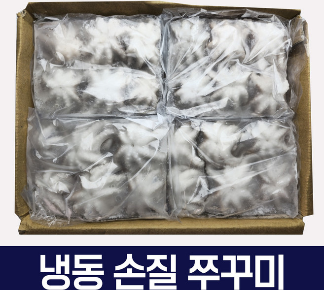 베트남산 냉동 손질쭈꾸미 2.16kg 박스 세척 식당 업소용, 6미, 1개