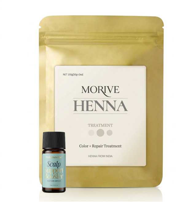 모리브 헤나 가루 염색약 두피보호 앰플 키트, 1개, 트리트먼트(투명)