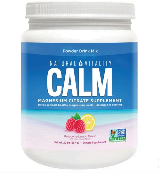 내츄럴바이탈리티 내추럴 캄 드링크 라즈베리-레몬 플레이버 비건 글루텐 프리, 567g, 1개 - 쿠팡