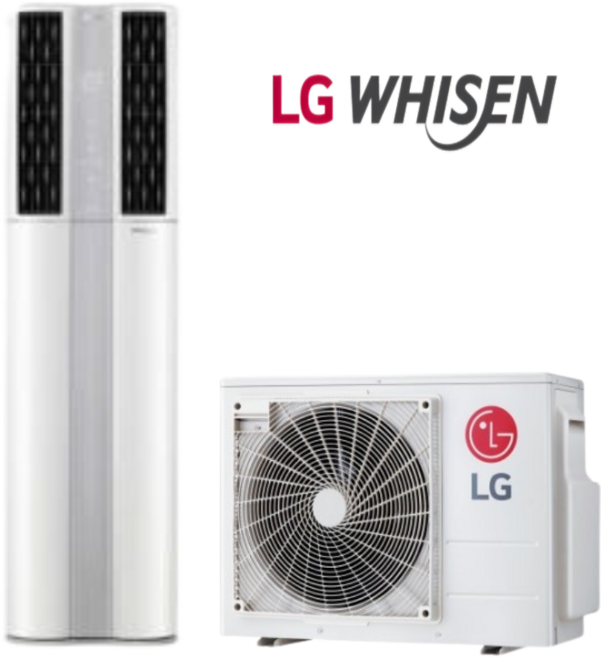 LG 2in1 듀얼에어컨 스탠드 중고 에어컨 실외기포함, 벽을 통해, FQ17S9DWBN